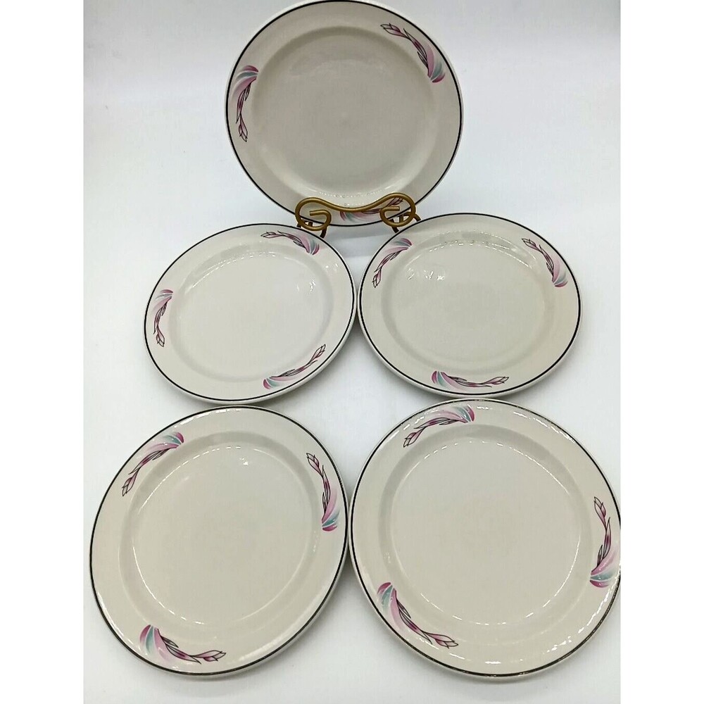 Vintage Alladdin Temp-Rite Better By Degrees Set Of Five Salad Plates